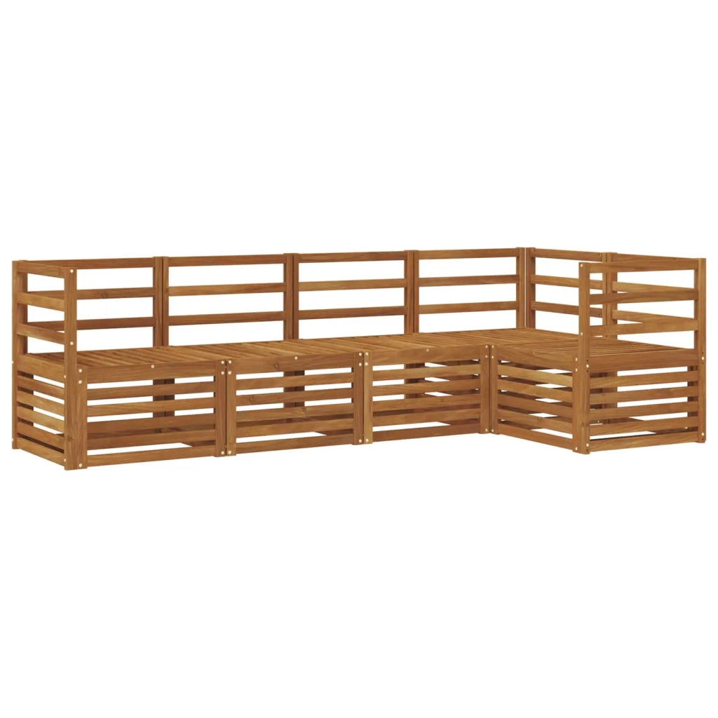 Set divani 5 pcs Naturale Legno di Acacia Massello 3374789