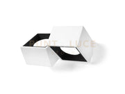 NASSO applique a Parete 2 Luci attacco GX53 Biemissiva Quadrata Nero in gesso e alluminio