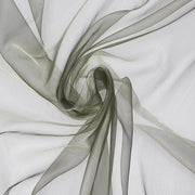 Stoffa Organza 150 cm Largo - Verde Oliva Scuro - Tela di Rete Holografica - Poliestere Leggero - 5 Metri di Lunghezza - Brillante per Creazioni - Tulle