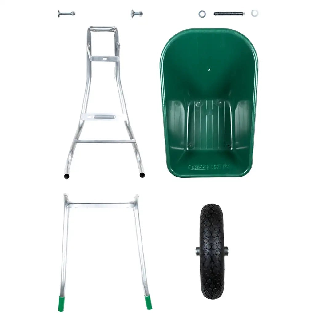 vidaXL Carriola Verde 90 L 150 kg in Acciaio Zincato e Plastica
