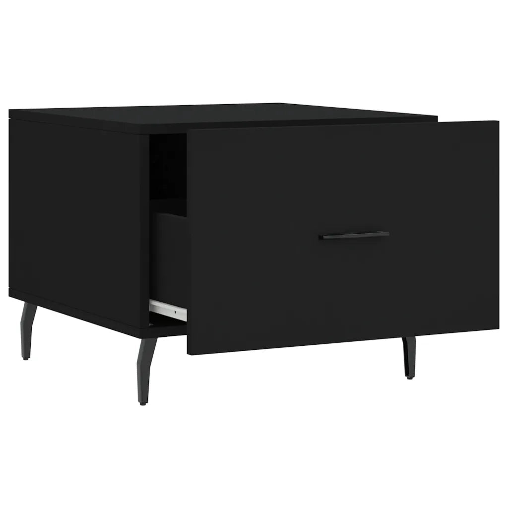 Tavolino da Salotto Nero 50x50x40 cm in Legno Multistrato 829430
