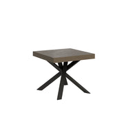 Tavolo allungabile 90x90/194 cm Clerko tortora gambe antracite