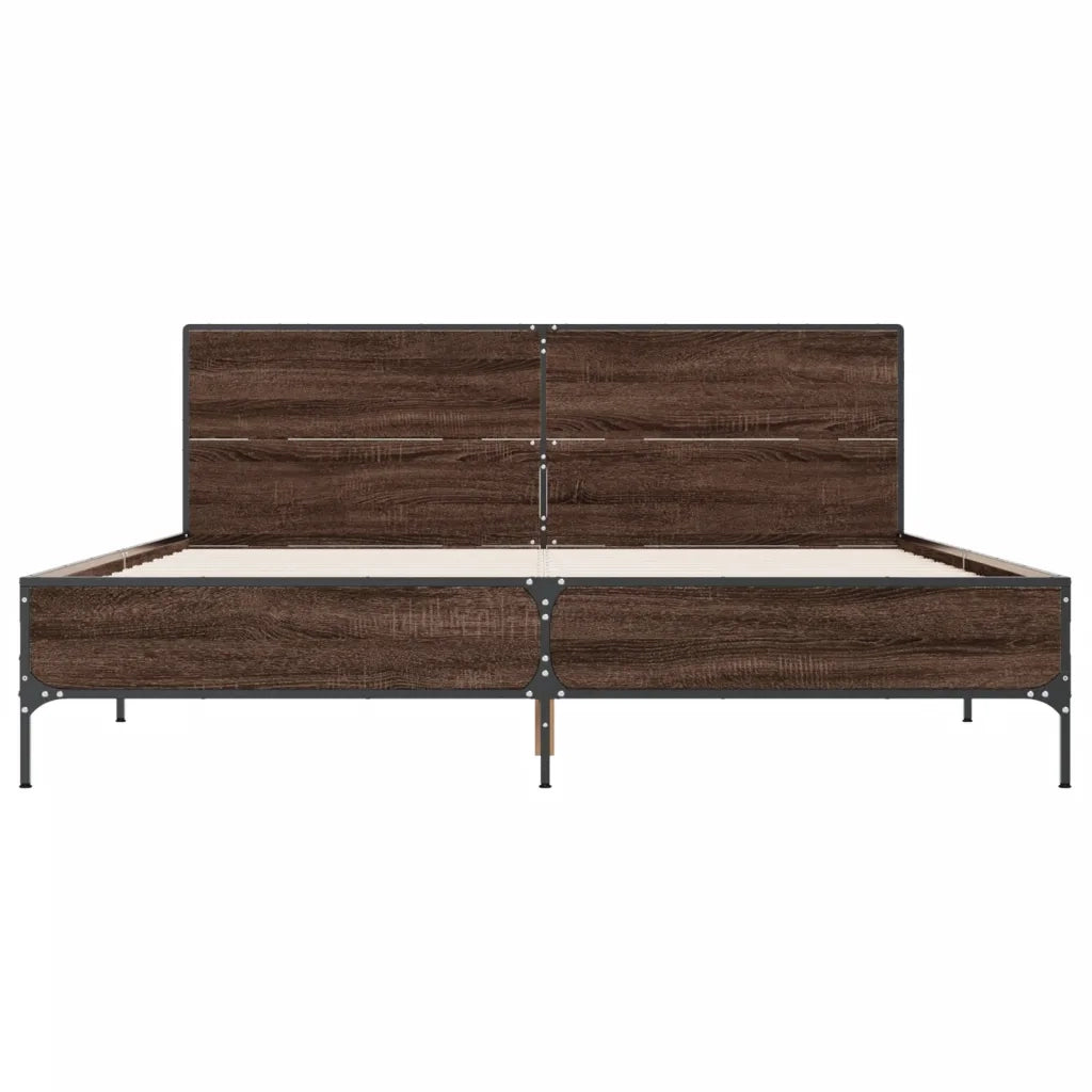 Giroletto Rovere Marrone 140x190cm in Legno Multistrato Metallo 3280036