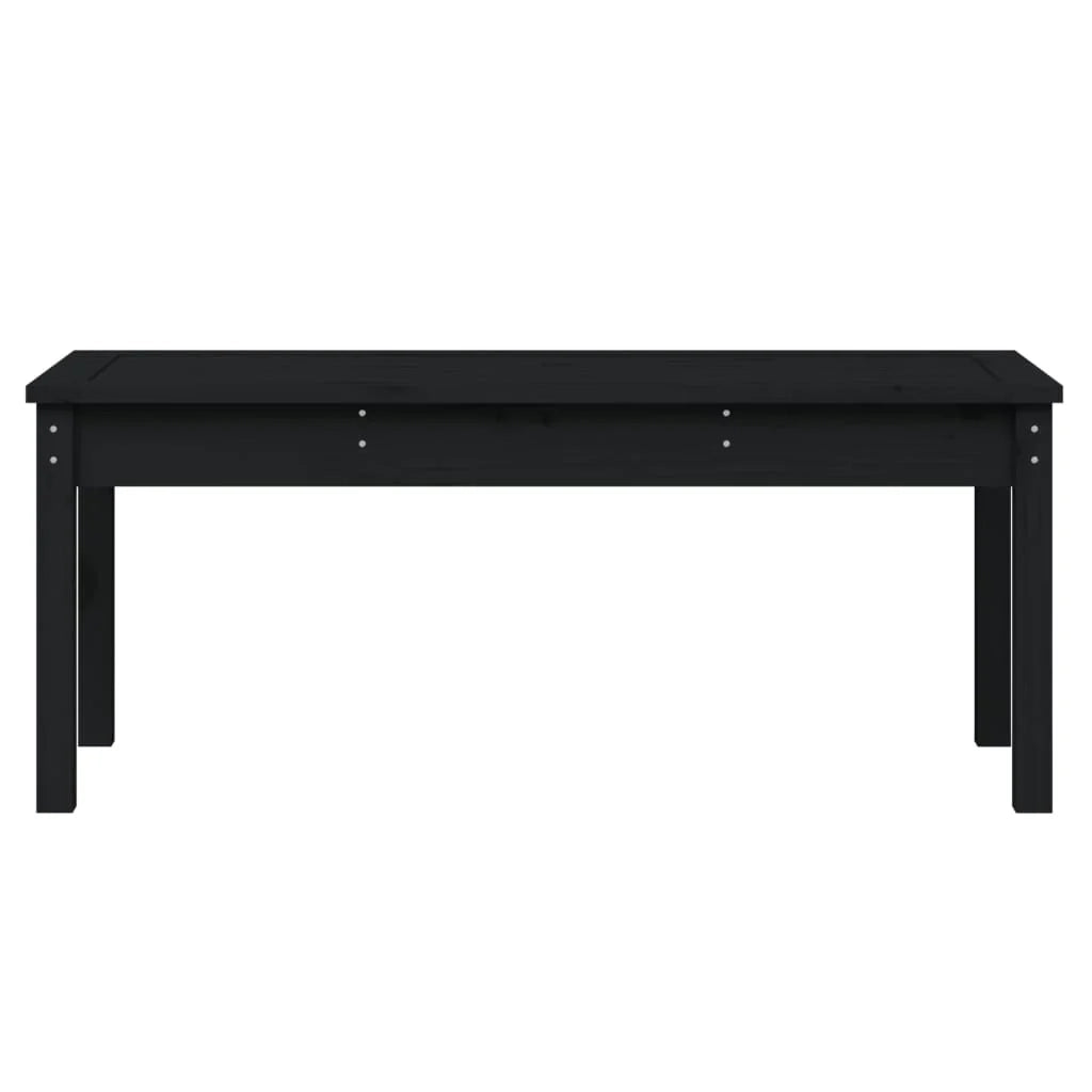 Panca da giardino mobili da esterno terrazza nera 109 x 44 x 45 cm legno massello di pino nero 02_0011750