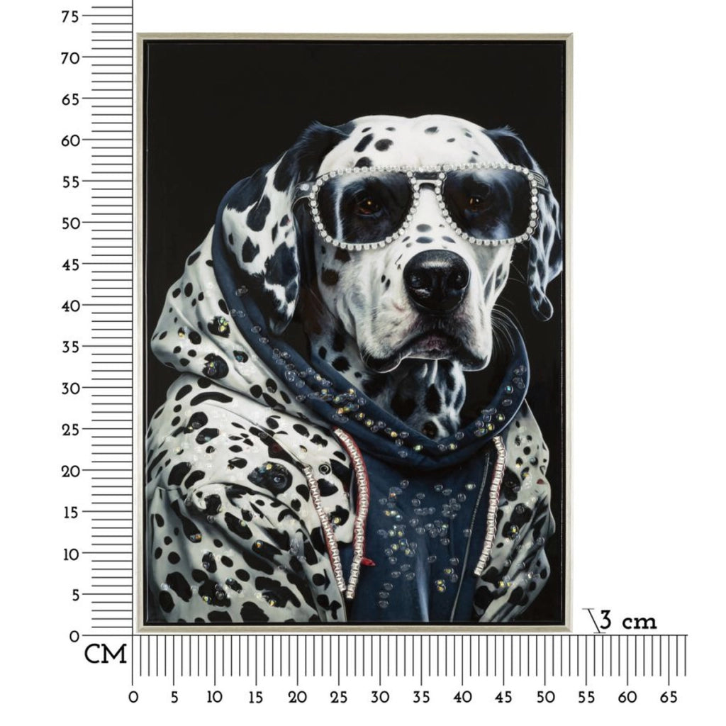 Stampa su Tela Dalmata, Multicolore, Legno, 53x3x73 cm