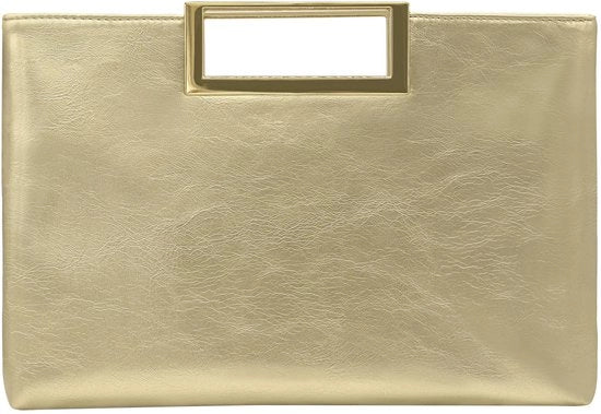Borsa da sera elegante con maniglia per donna con cinturino da spalla e tasca da braccio per matrimoni in oro