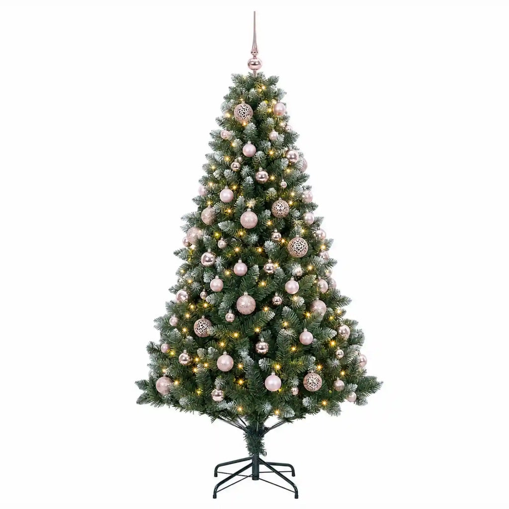 Albero di Natale Artificiale con Palline 210 cm 300 LED 3461338