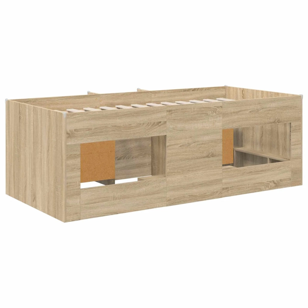 Struttura Letto Loft con Mobile con porta 3 pz Rovere Sonoma 3423384