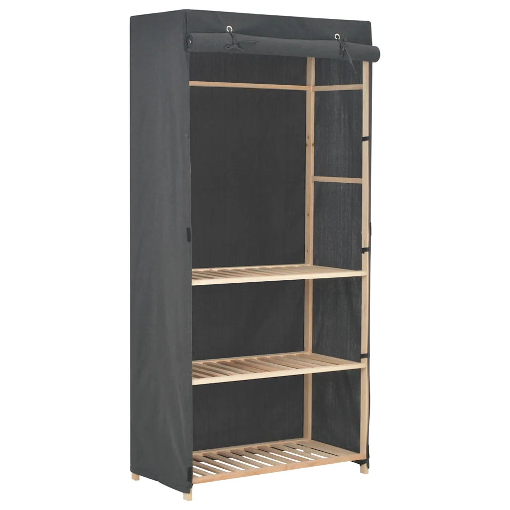 Armadio a 3 Ripiani Grigio 79x40x170 cm in Tessutocod mxl 106194