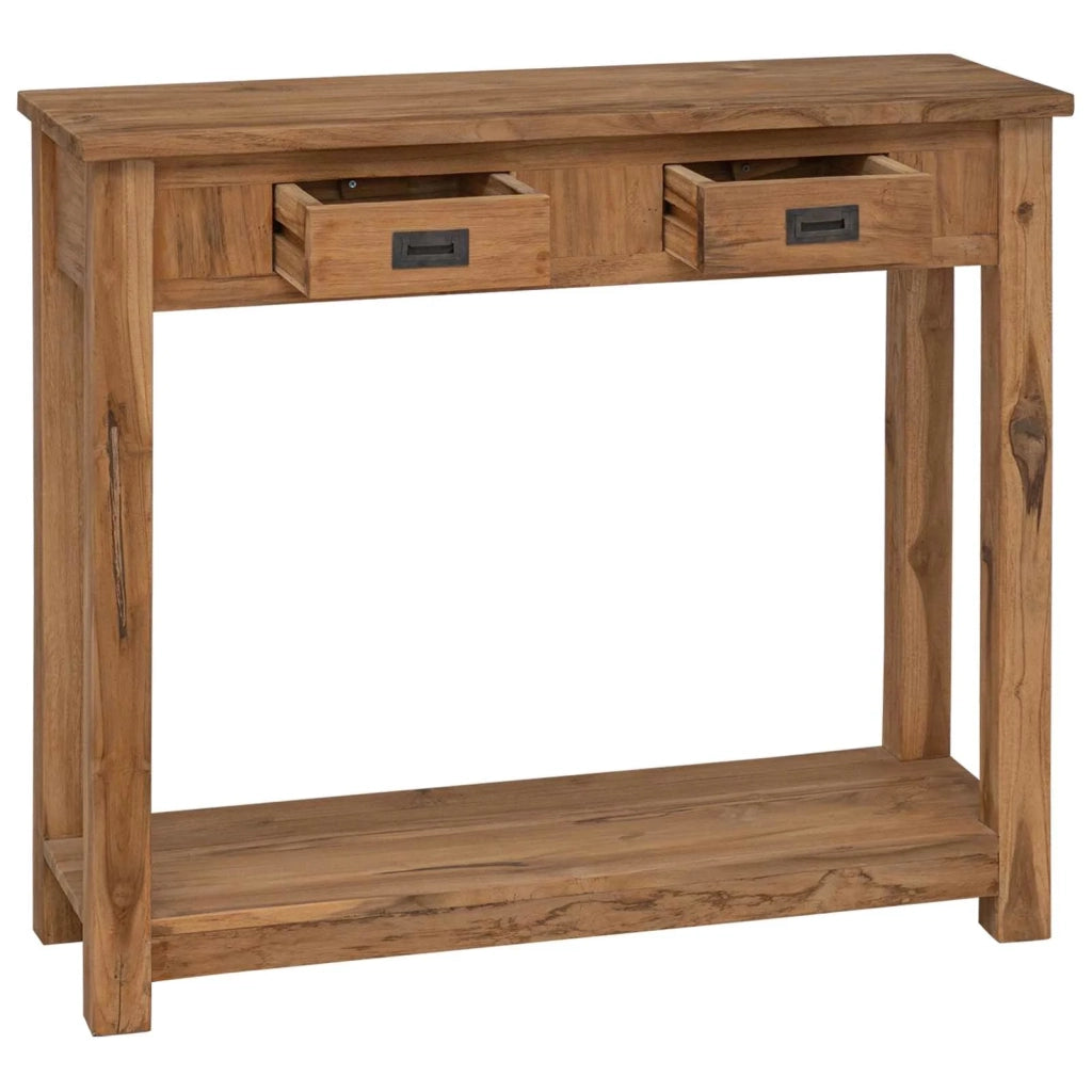 Tavolo consolle Naturale 90 x 30 x 80 cm Legno di teak solido 42024245