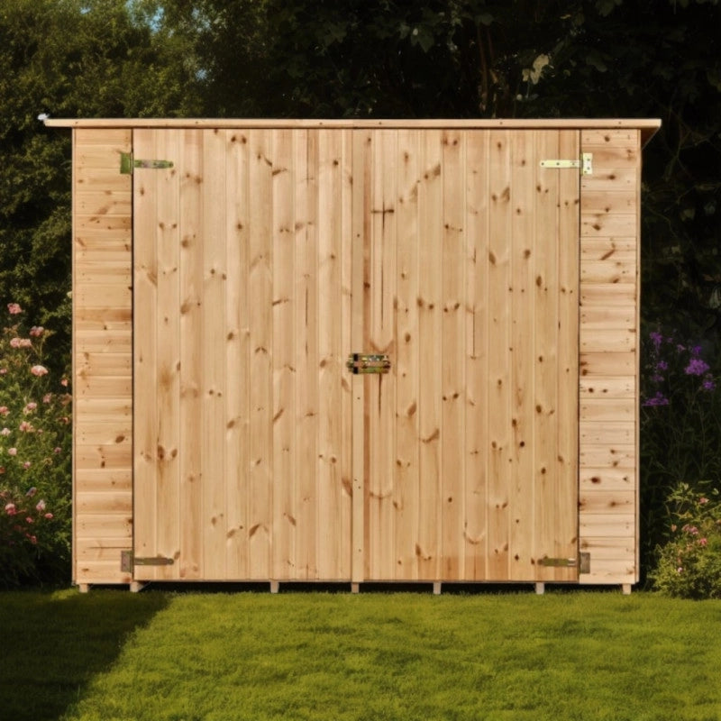 Casetta in legno da giardino con tetto inclinato – 200x120 cm – pannelli 16 mm, doppia porta e pavimento – ED2012.01 Foresta