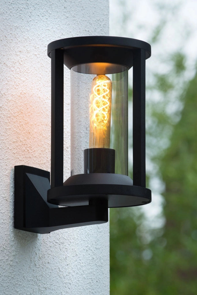 Applique esterna Lucide Cadix nera in alluminio E27 IP65 60W