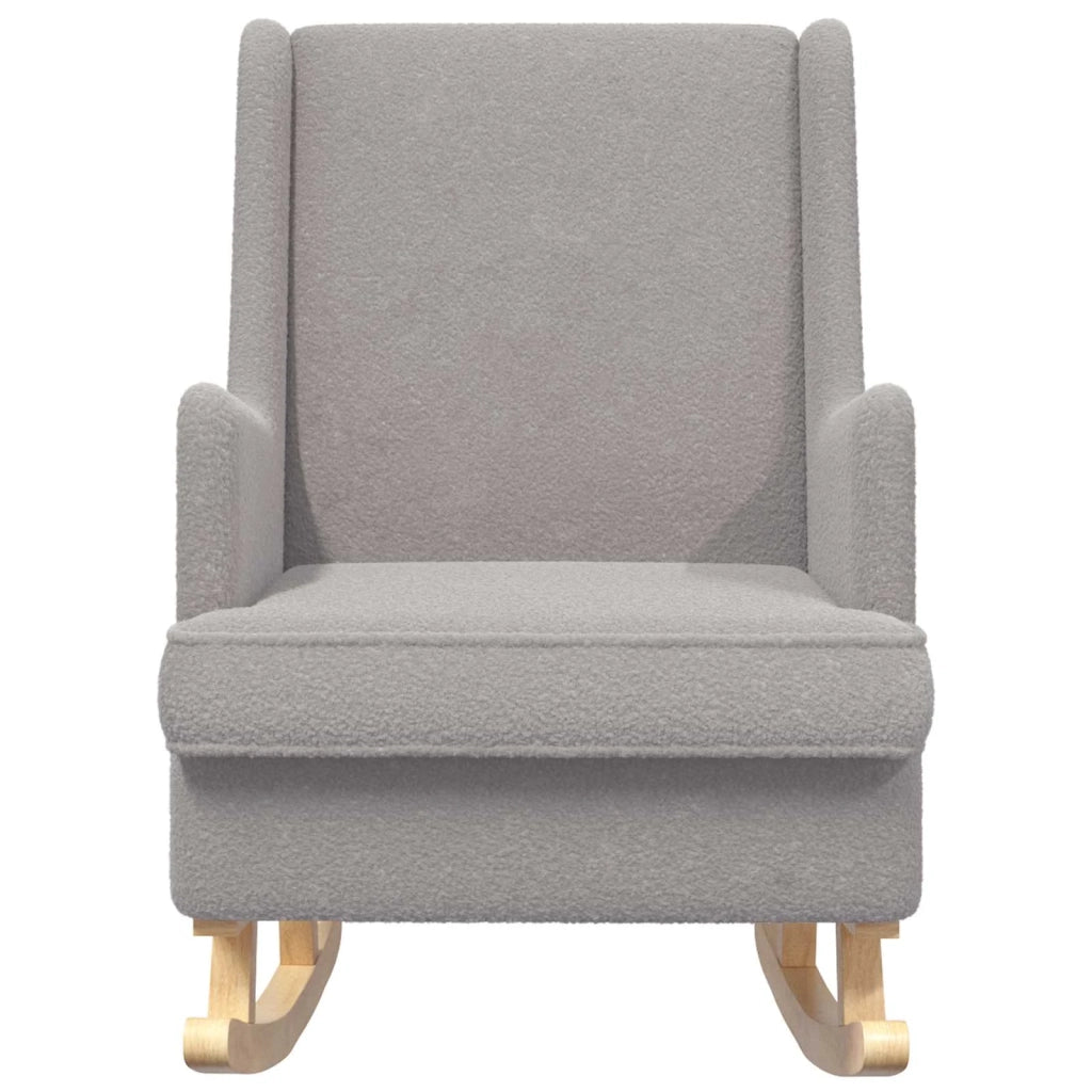 Sedia a dondolo Grigio Chiaro 62 x 80 x 85 cm Bouclé
