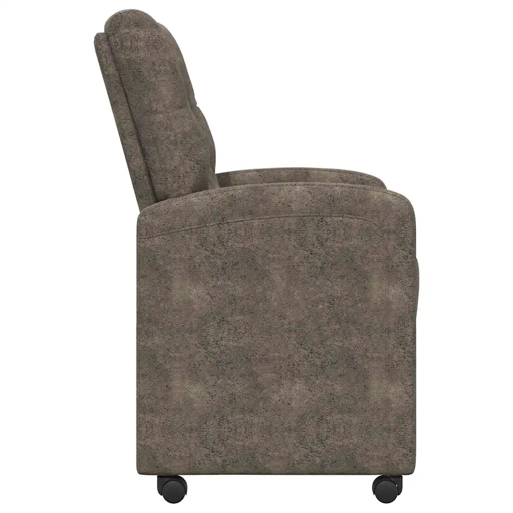 Sedie da Pranzo con Ruote 2 pcs Grigio scuro 58 x 67 x 97 cm