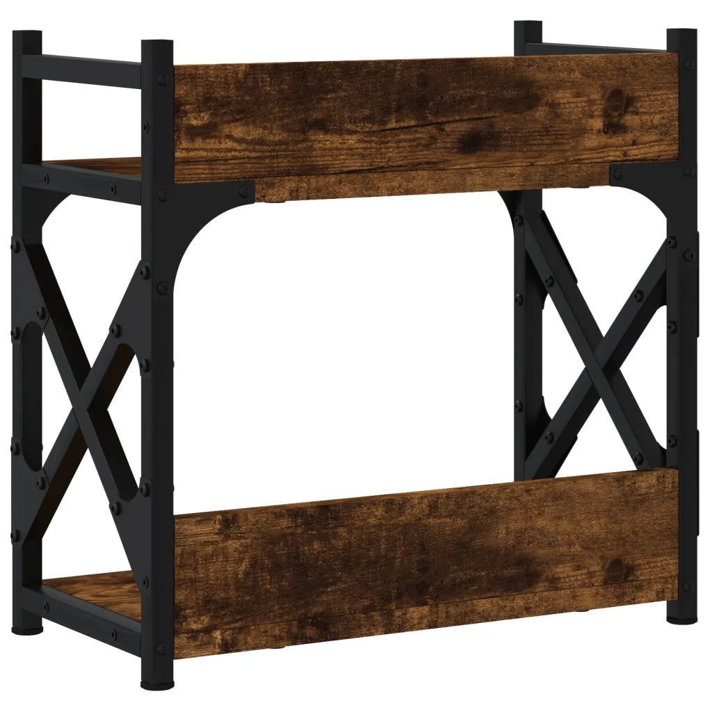 Supporto Stampante 2 Livelli Rovere Fumo 40x20x40cm Multistrato CFW7341339