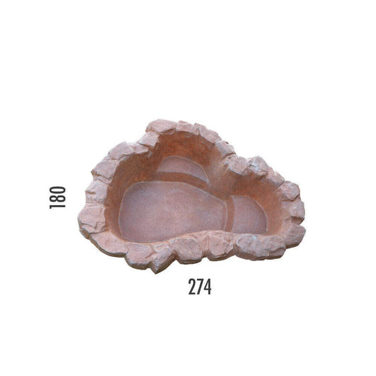 Laghetto Artificiale Roccia a Bordo Largo 274x180x63 cm 750 Litri