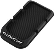 Pavimento Antiscivolo 3-in-1 - Mattoncino per Console - Organizzatore per Telefono - Pavimento Antiscivolo - Nero - PVC 20x11 cm - Mattoncino per Console