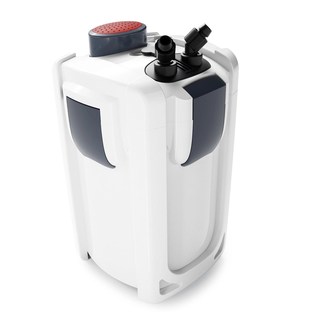 HW-704B Filtro esterno per acquari con pompa 2.000 l/h e chiarificatore UVC 9 W, filtro a 4 stadi con mezzi e spugne filtranti inclusi