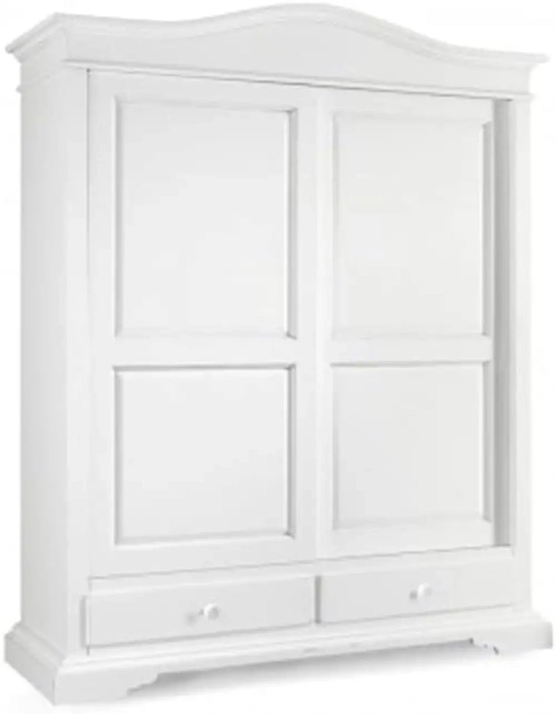 Armadio appendiabiti con bastone e 2 ante arte povera in legno massello e mdf con rifinitura in noce 107x55x197 H