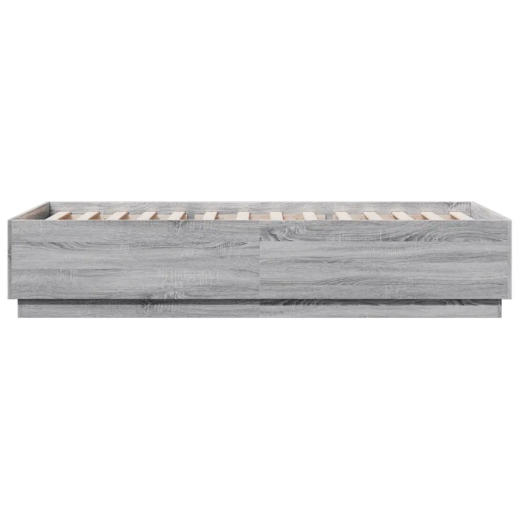 Giroletto-Struttura Letto Grigio Sonoma 100x200 cm in Legno Multistrato 546088