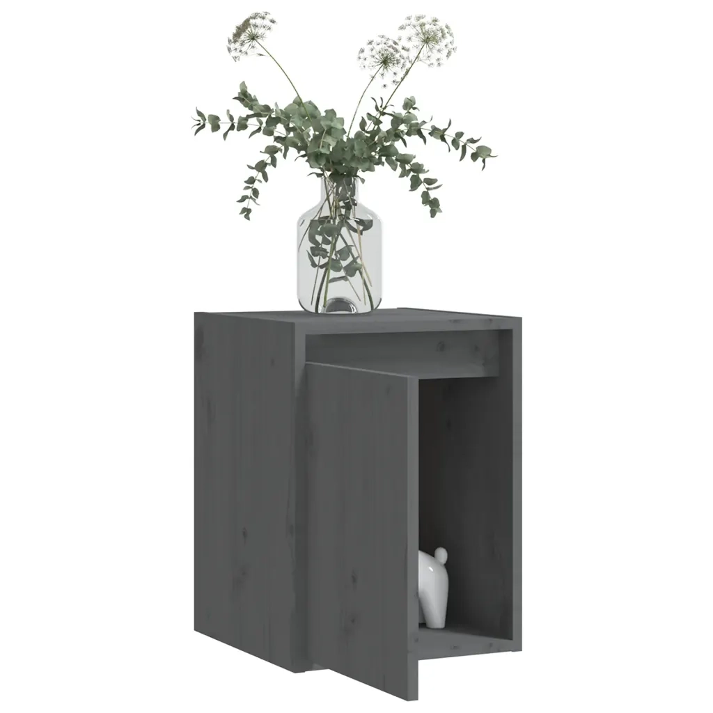 Pensili 2 pz Grigi 30x30x40 cm in Legno Massello di Pino cod mxl 32914