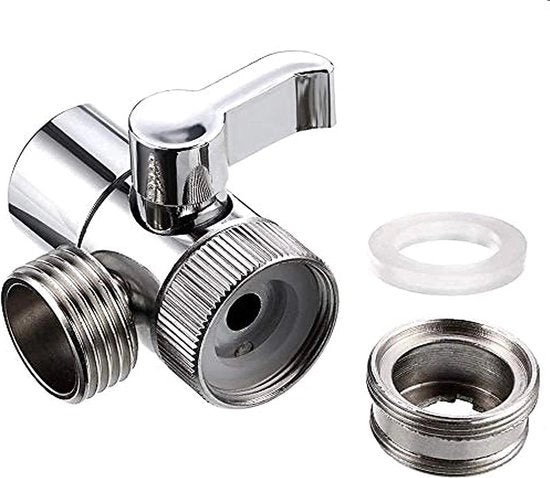 Omstelkraan per Doccia - 1/2" Connettore - M22 x M24 - Omstelkraan per Doccia - 3 vie Valvola di Regolazione - Adattatore per Doccia - Omstelkraan per Doccia - per Vasca da Bagno e Doccia, Lavabo - Lameggio in Zinco