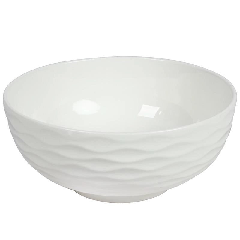 MA MAISON CIOTOLA DA CUCINA IN PORCELLANA BIANCA 20 CM CON MOTIVO ONDULATO