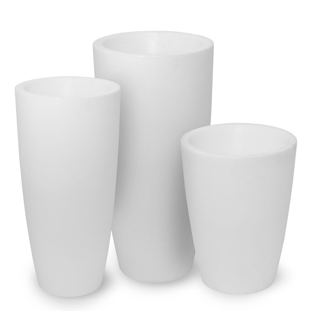 Vaso Luminoso da Giardino a LED Ø40 cm in Resina 5W Cypress Bianco Freddo