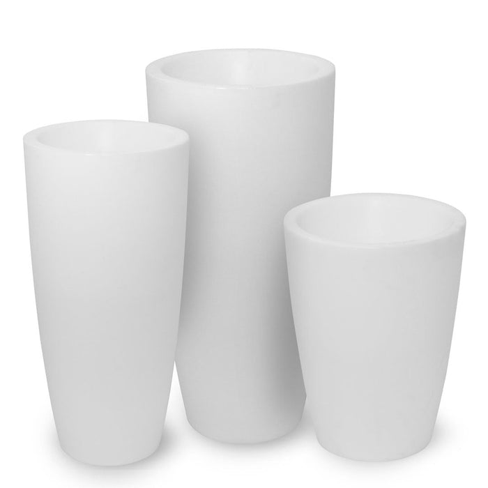 Vaso Luminoso da Giardino a LED Ø40 cm in Resina 5W Cypress Bianco Freddo