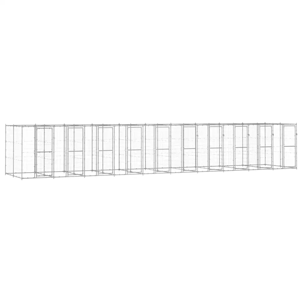 Gabbia per Cani da Esterno in Acciaio Zincato 24,2 mÂ² cod mxl 55614