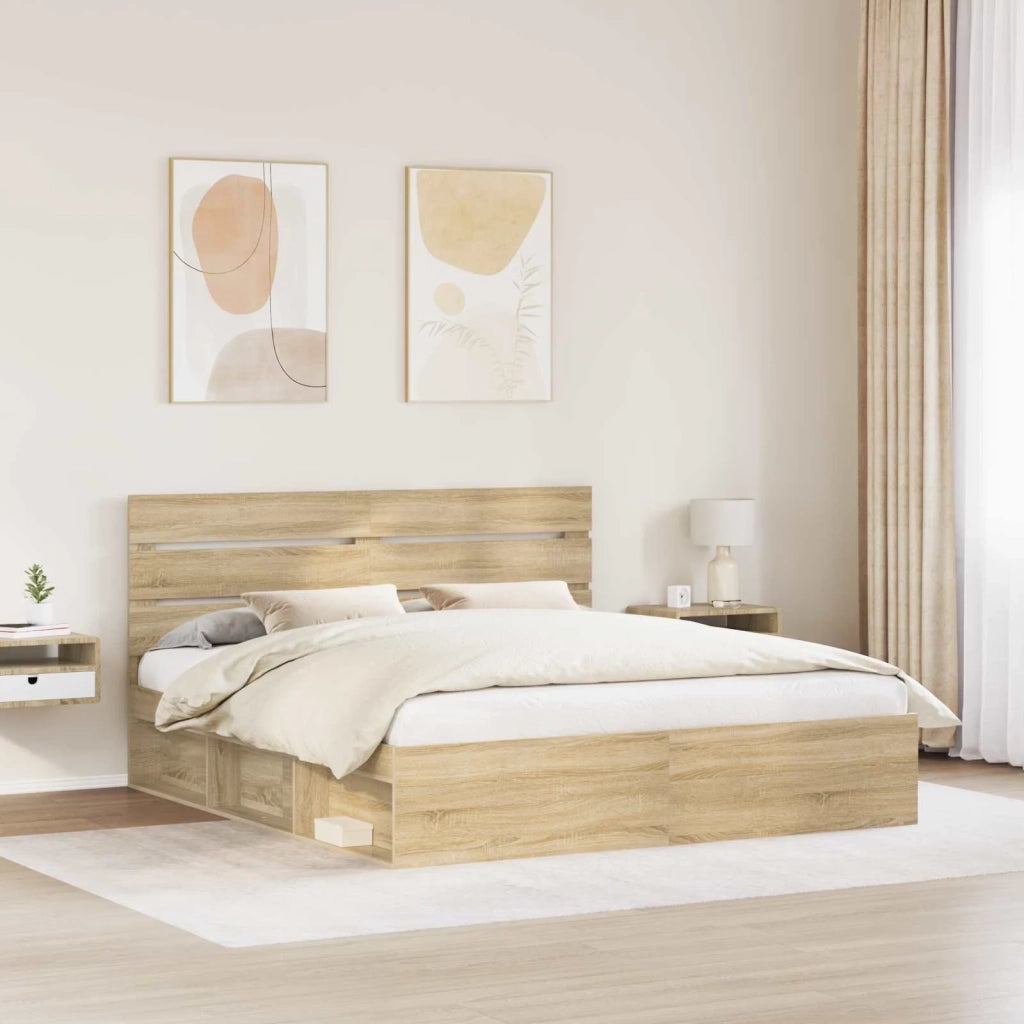 Struttura del letto Sonoma 180 x 200 cm Pino massello 3411714
