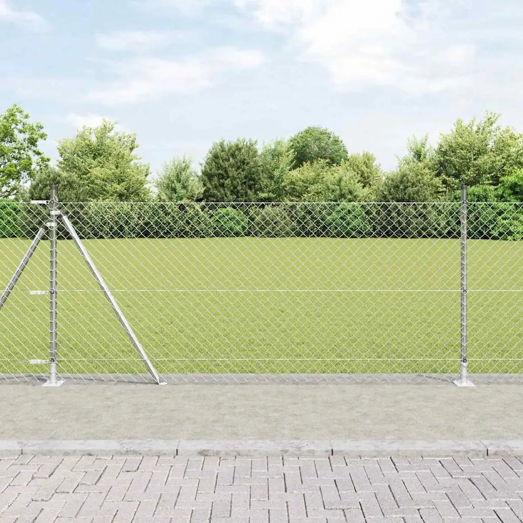 Palo della recinzione Argento 25 x 0,8 m (maglia 60 x 60 mm)
