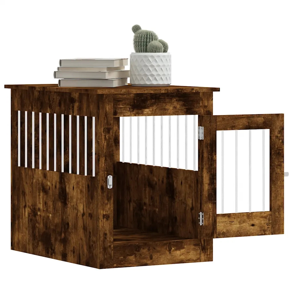 Gabbia Cani da Arredamento Rovere Fumo 55x80x68cm Multistrato CFW6048847