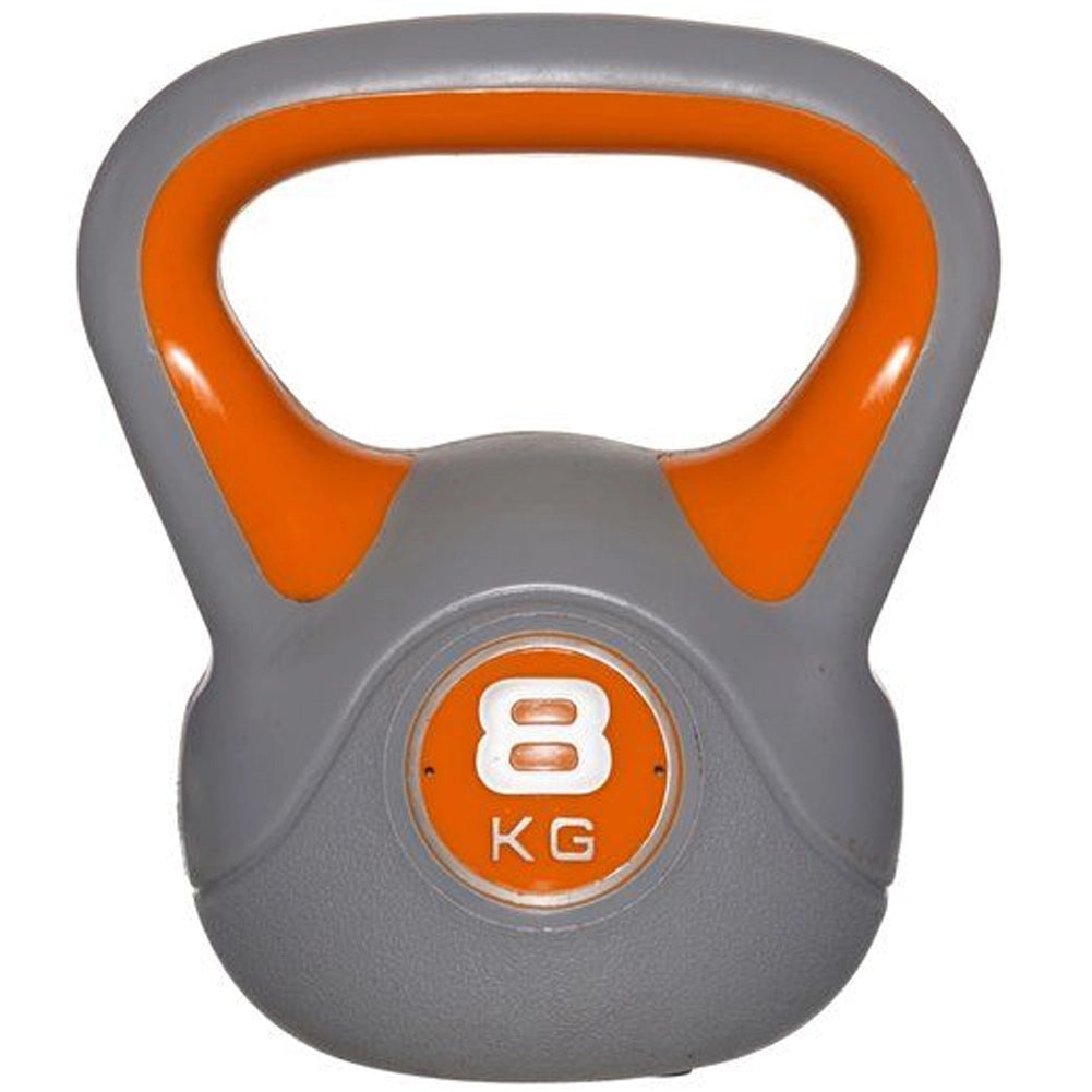 Kettlebell Esercizio Fisico Fitness Peso in Ghisa e Cemento 8 kg Manico Comodo