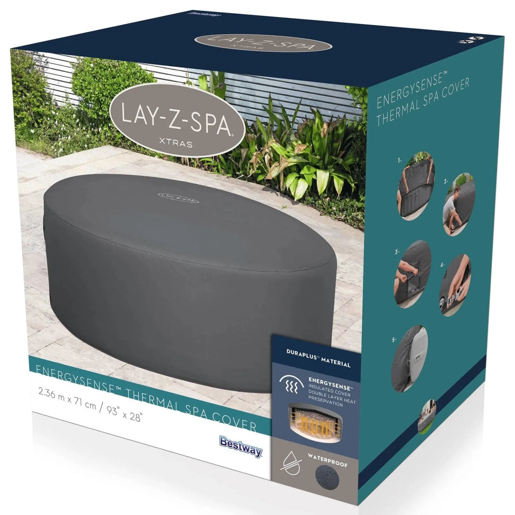 Bestway Copertura Grigio Ø236 x 71 cm PVC e POM 42035737