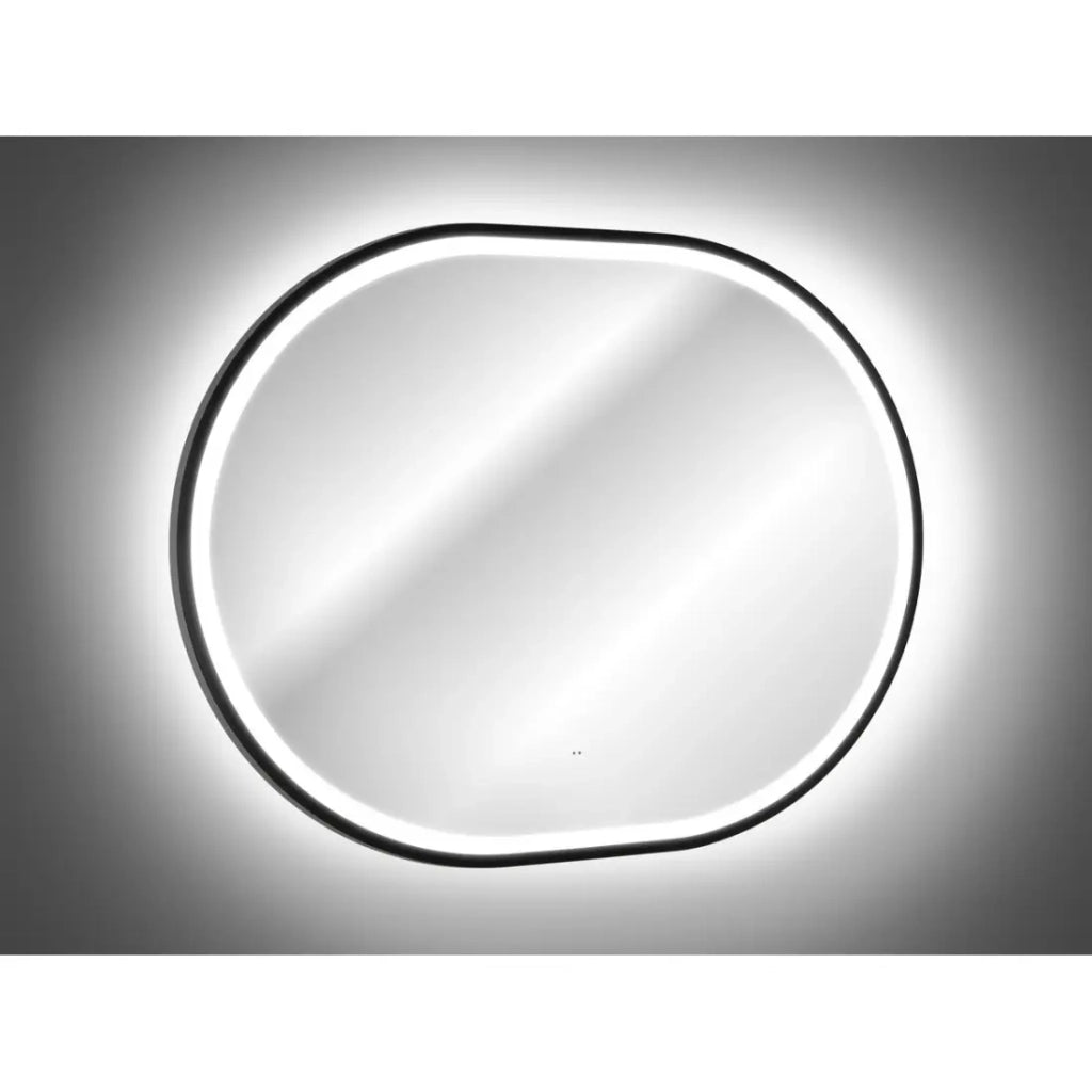 Specchio bagno LED dorato ovale 90x70 cm design