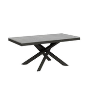 Tavolo allungabile 180/284x90 cm Volantis Evolution colore cemento telaio e gambe antracite