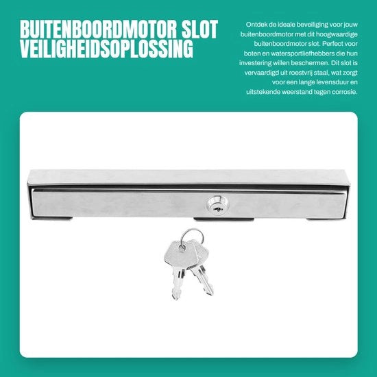 Blocco di sicurezza per motori fuoribordo con 2 chiavi - blocco di sicurezza in acciaio inossidabile per motori fuoribordo - compatibile con la maggior parte dei motori fuoribordo - prevenzione di furto e staccamento del motore