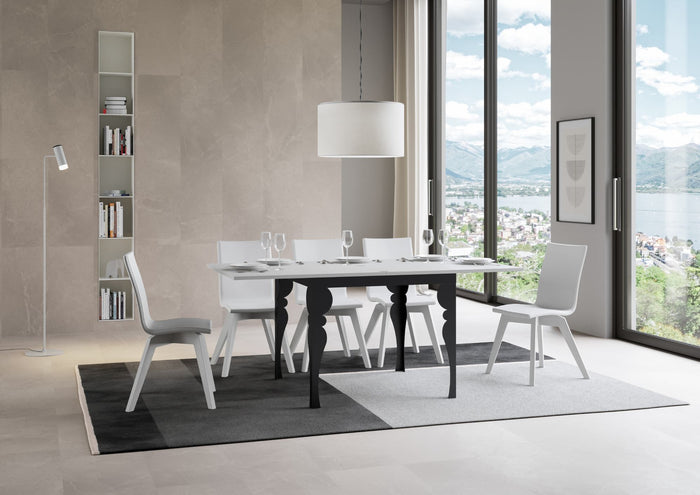 Tavolo Allungabile 90-180x90x78/80 cm Paxon Libra Bianco Frassino