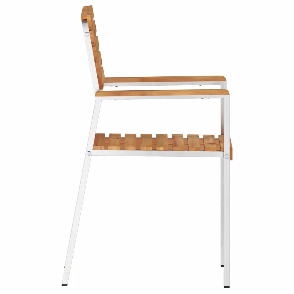 Sedia da Giardino 4 pcs Olio Naturale Legno di teak solido 42006200