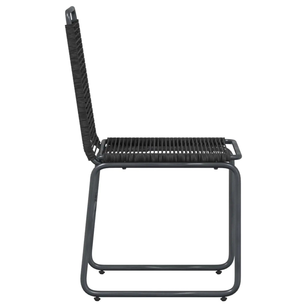 Sedie da giardino 2 pcs Nero 48 x 55 x 89,5 cm Rattan