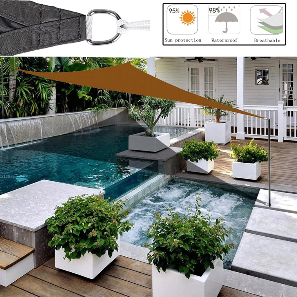 Tenda parasole per esterni, per patio, giardino, cortile e piscina, tessuto impermeabile e protettivo dai raggi UV