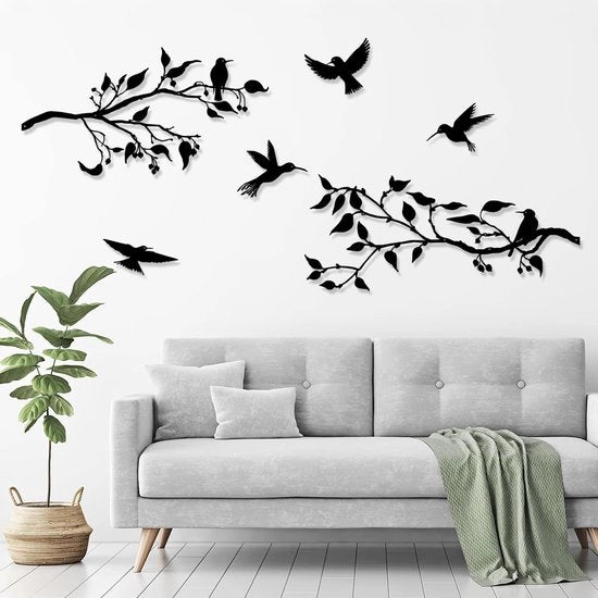 Arte decorativo grande in metallo - Stile naturale - Ideale per interni e esterni - Realizzato in metallo