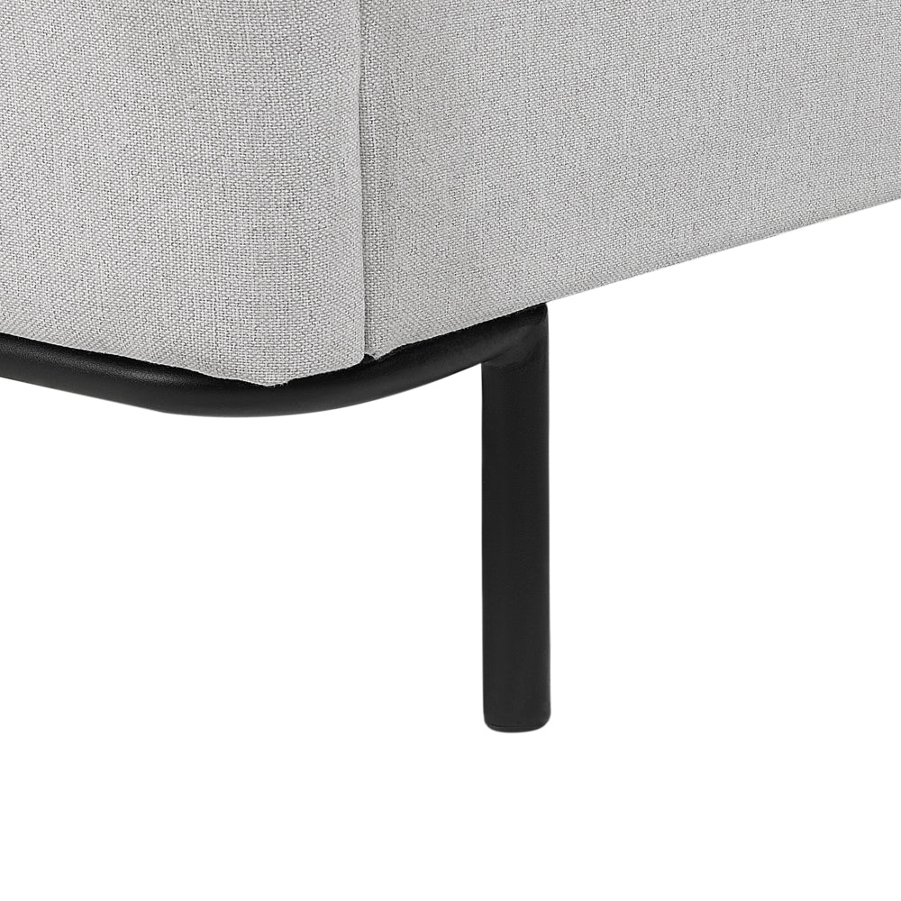 Letto a doghe Grigio Poliestere Tessuto Imbottito 180 x 200 cm EU Matrimoniale Design Moderno