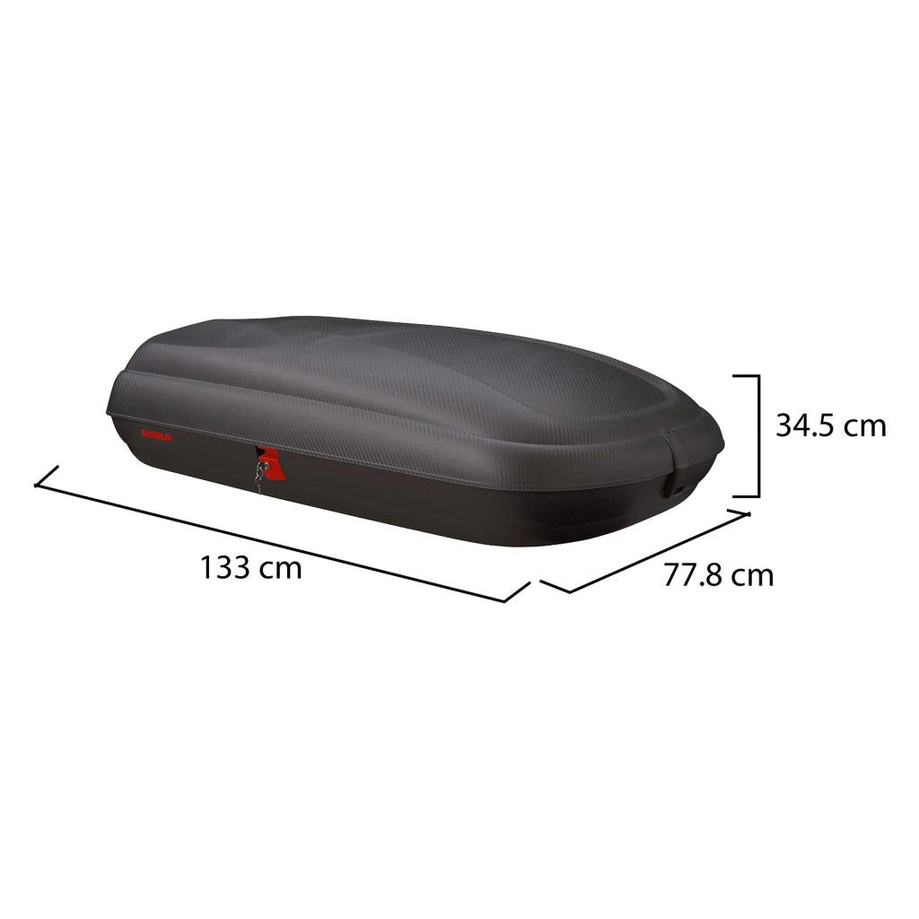 Chivin, Baule Auto Finitura Effetto Carbonio Made in Italy, Nero