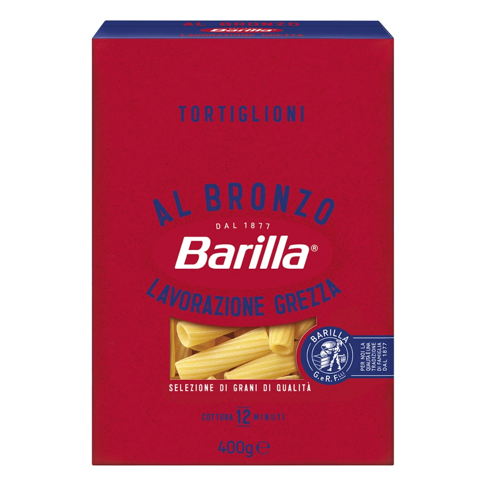 Barilla tortiglioni pasta trafilata al bronzo confezione da 400 grammi