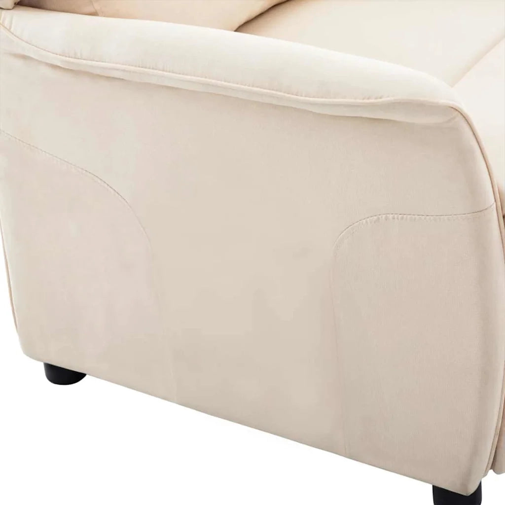 Poltrona reclinabile Crema 66.5 x 94 x 101.5 cm Poliestere 340161