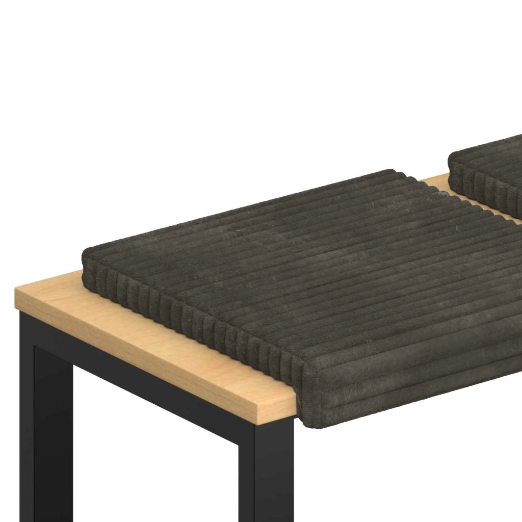 Cuscino per panchina 4 pcs Corduroy Morbido Antracite 42043145