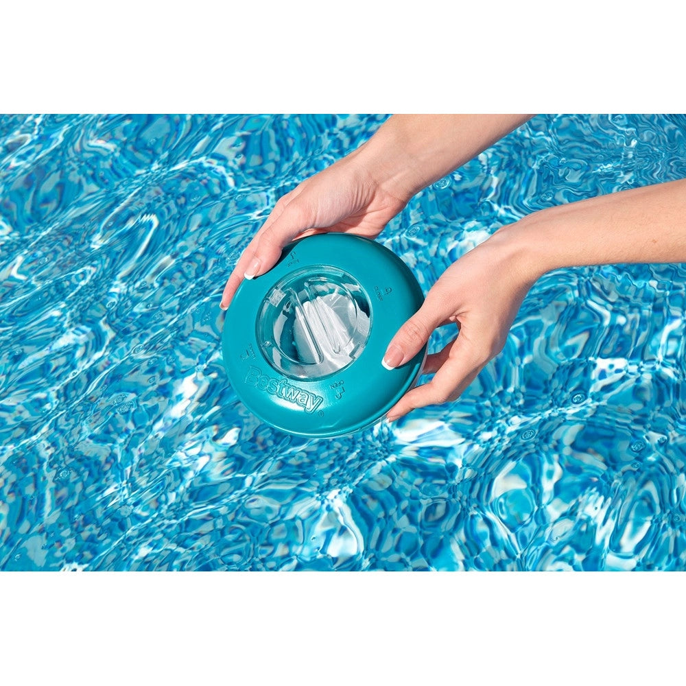 Trade Shop - Dispenser Dosatore Per Cloro Galleggiante Da 16.5cm Trattamento Acqua Piscina 58769 -
