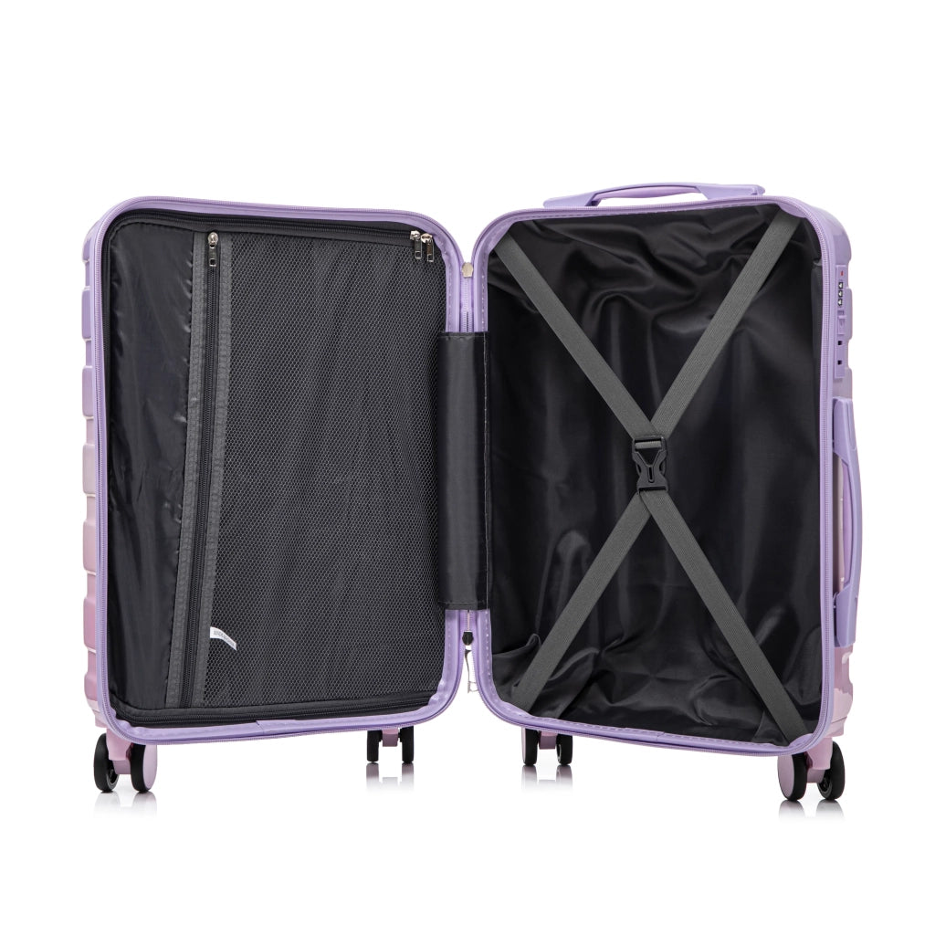 Set valigie rigide 2 pezzi con spinner e combinazione, viola, include beauty case 14